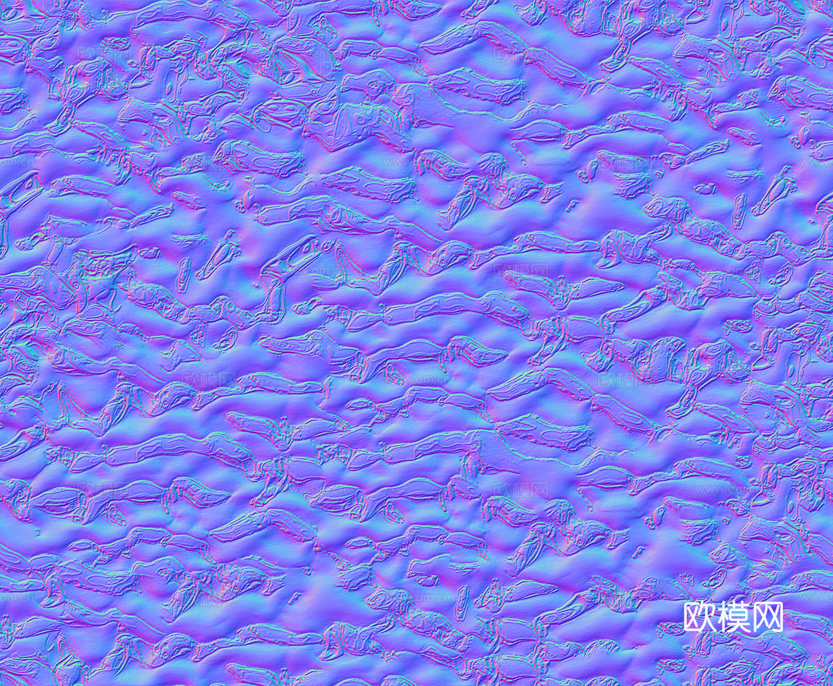 无缝不锈钢水波纹金属法线凹凸贴图