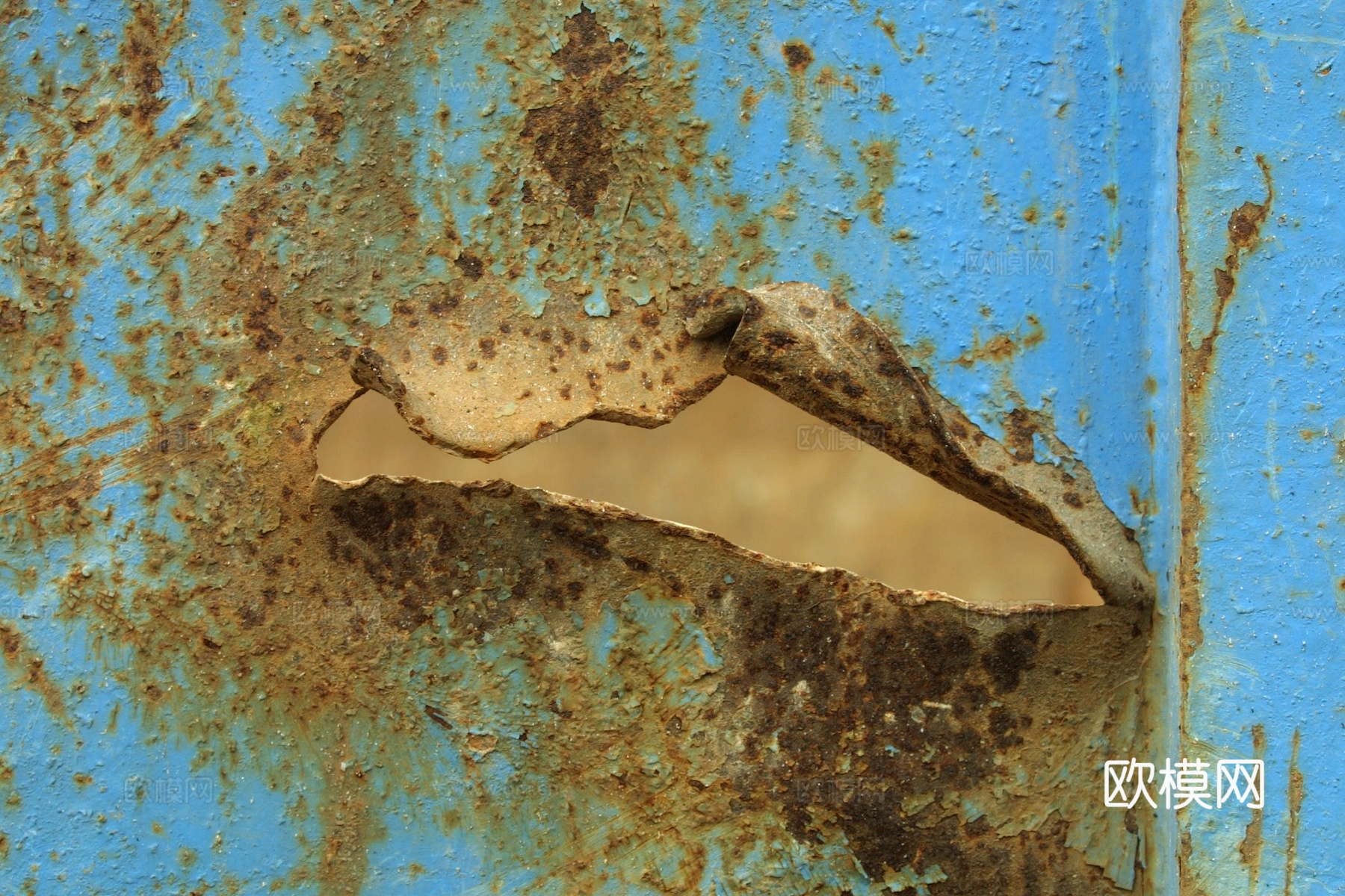 废弃金属锈蚀铁锈破旧金属生锈铁板划痕做旧金属 穿孔花纹金属板下载