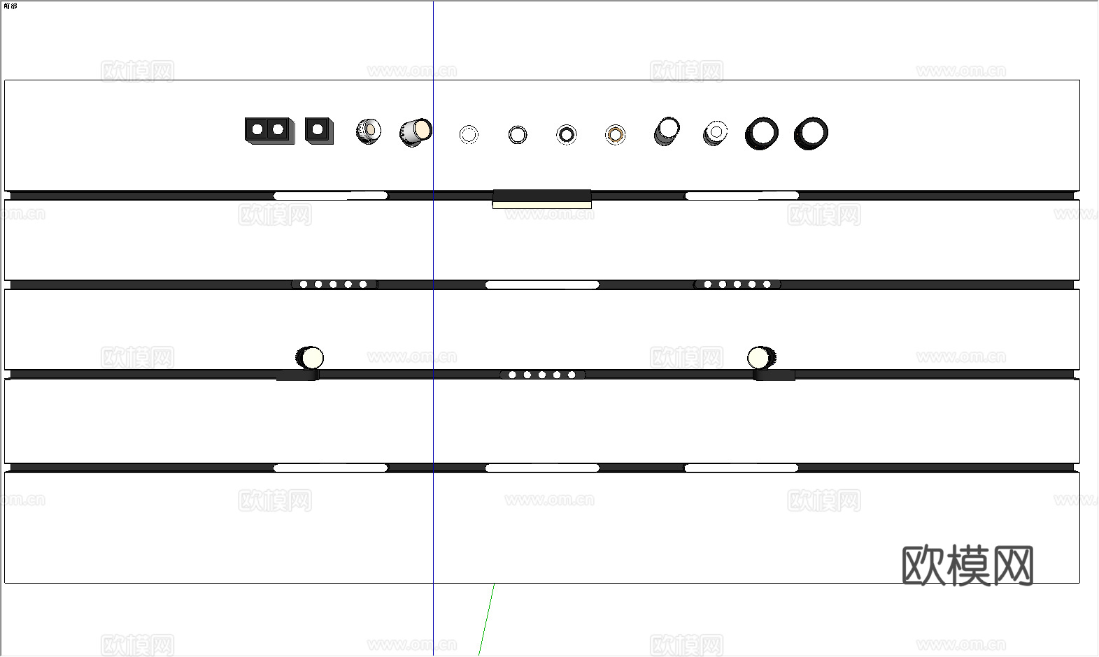 现代磁吸轨道灯轨道射灯明装筒射灯su模型