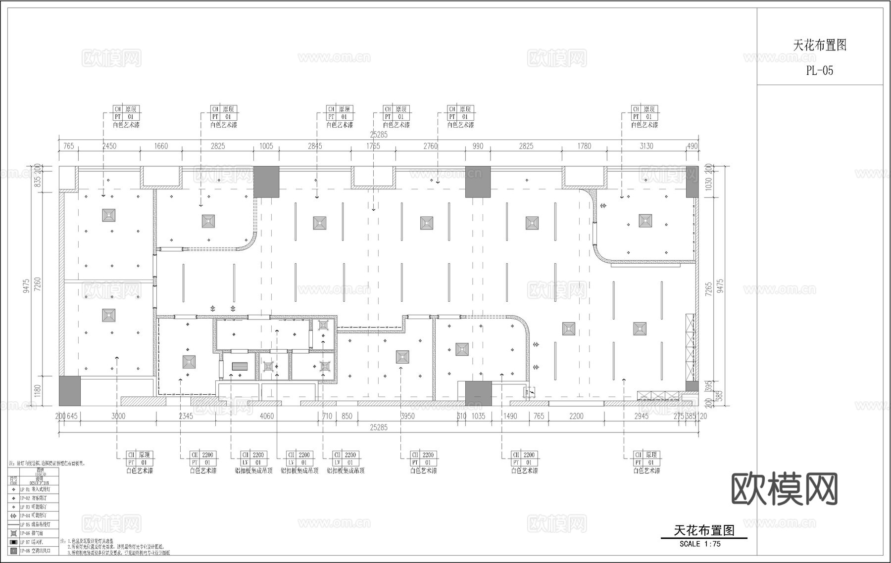 瑜伽室施工图，普拉提cad施工图