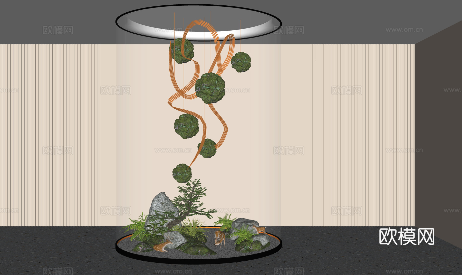 组团 微景观 景观 造景 花镜 绿化 小品 乔木 灌木 花卉su模型