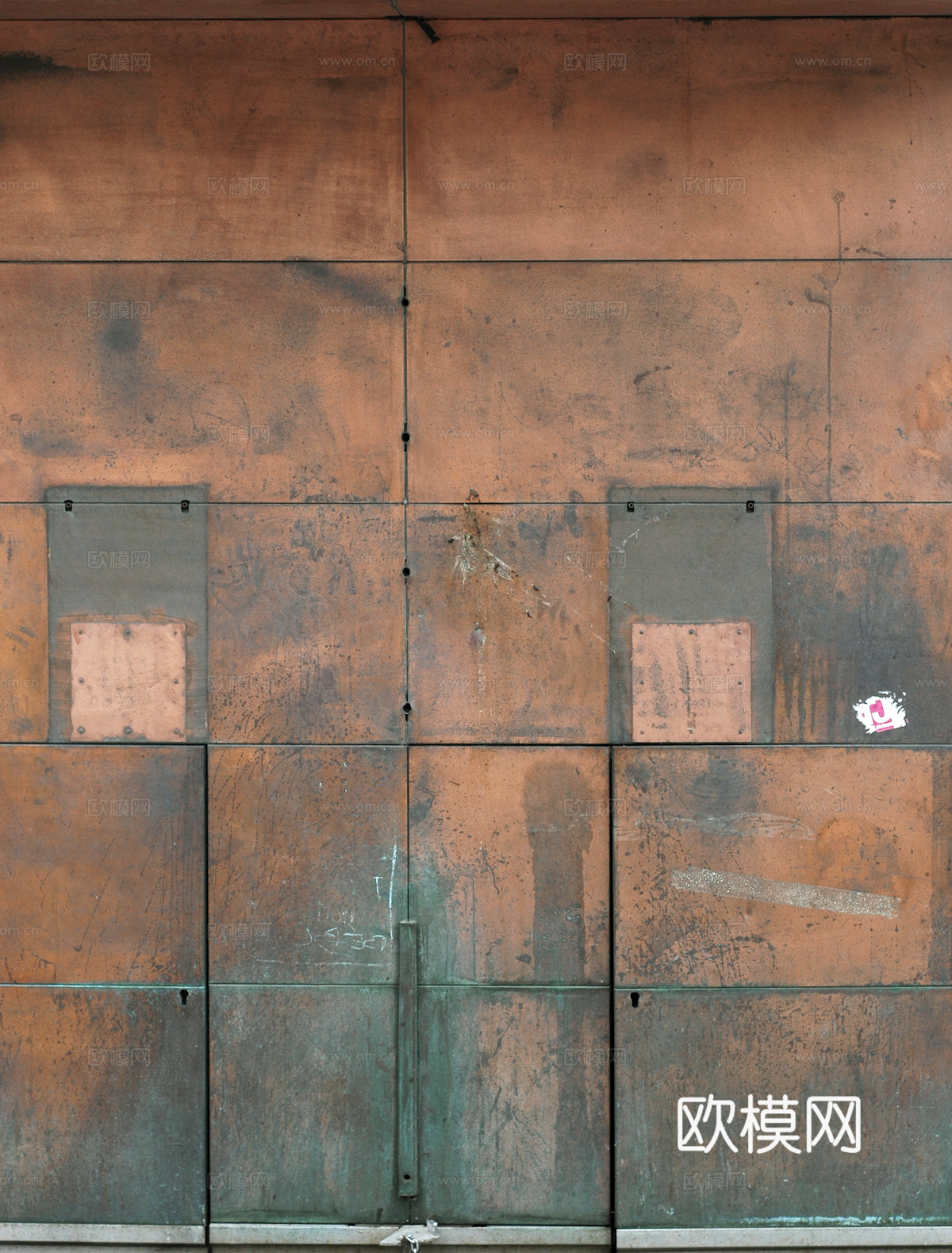 废弃金属锈蚀铁锈破旧金属生锈铁板划痕做旧金属 穿孔花纹金属板下载