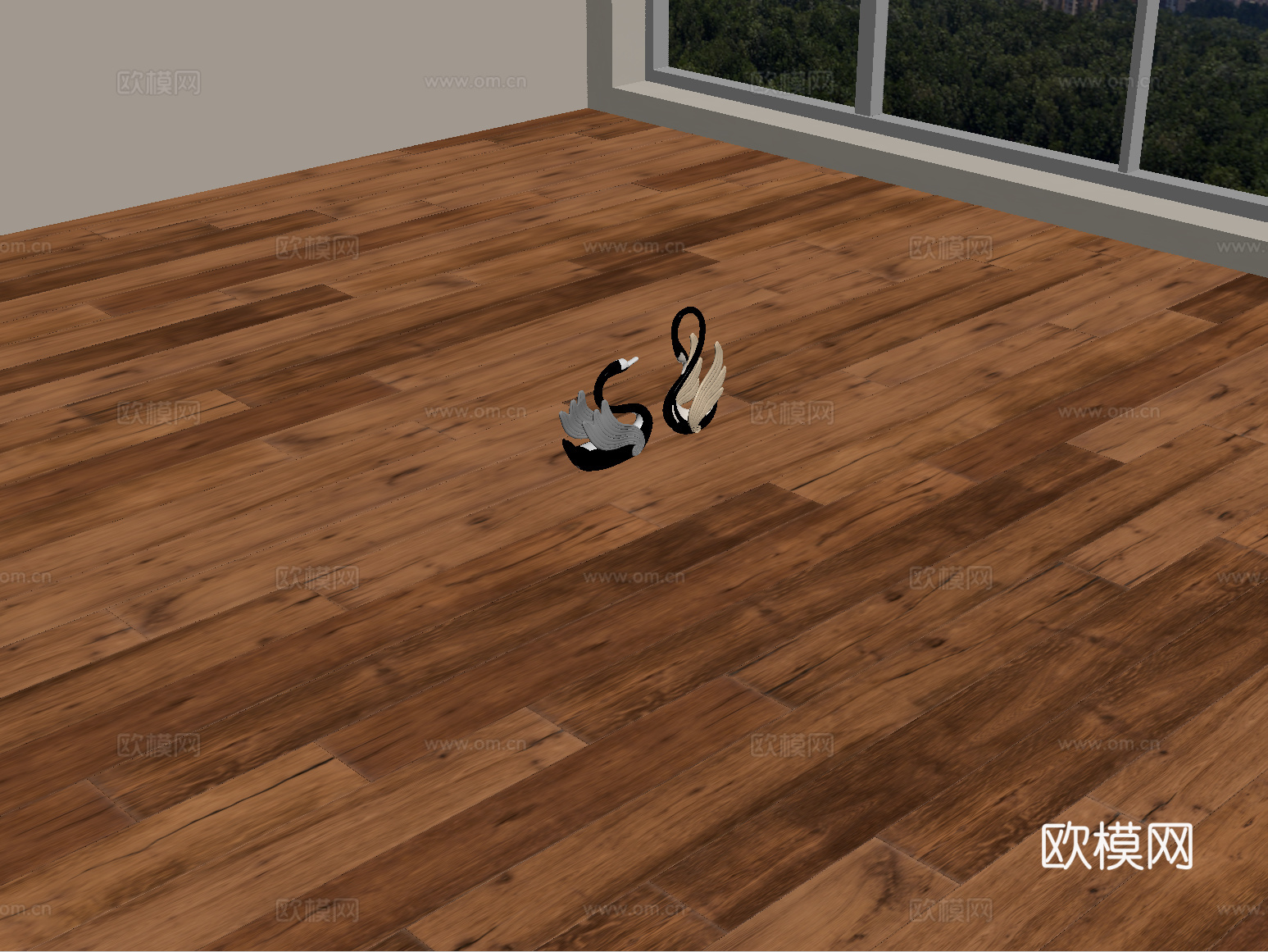 现代木地板 拼花木地板su模型