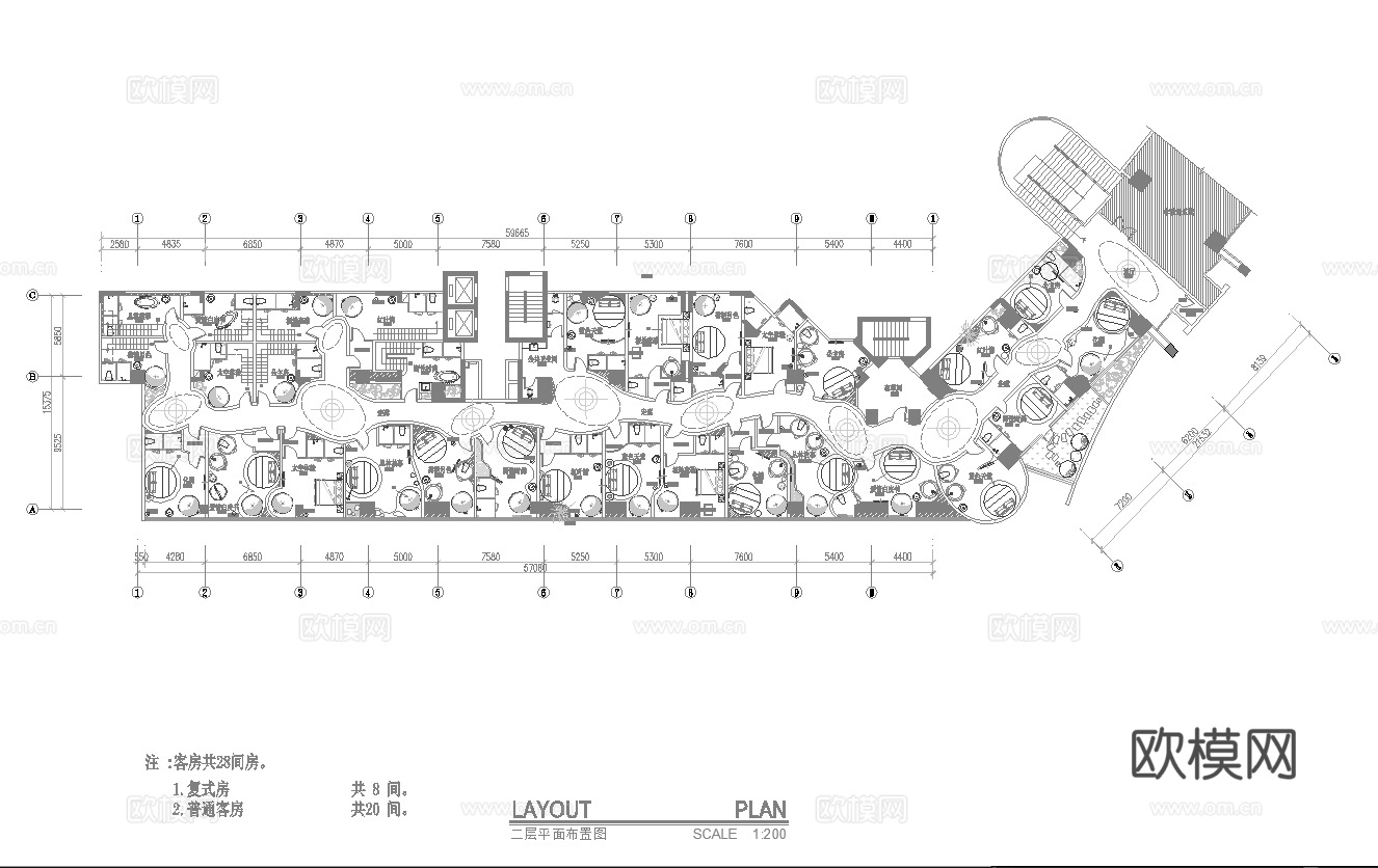 最新主题酒店施工图合集cad施工图