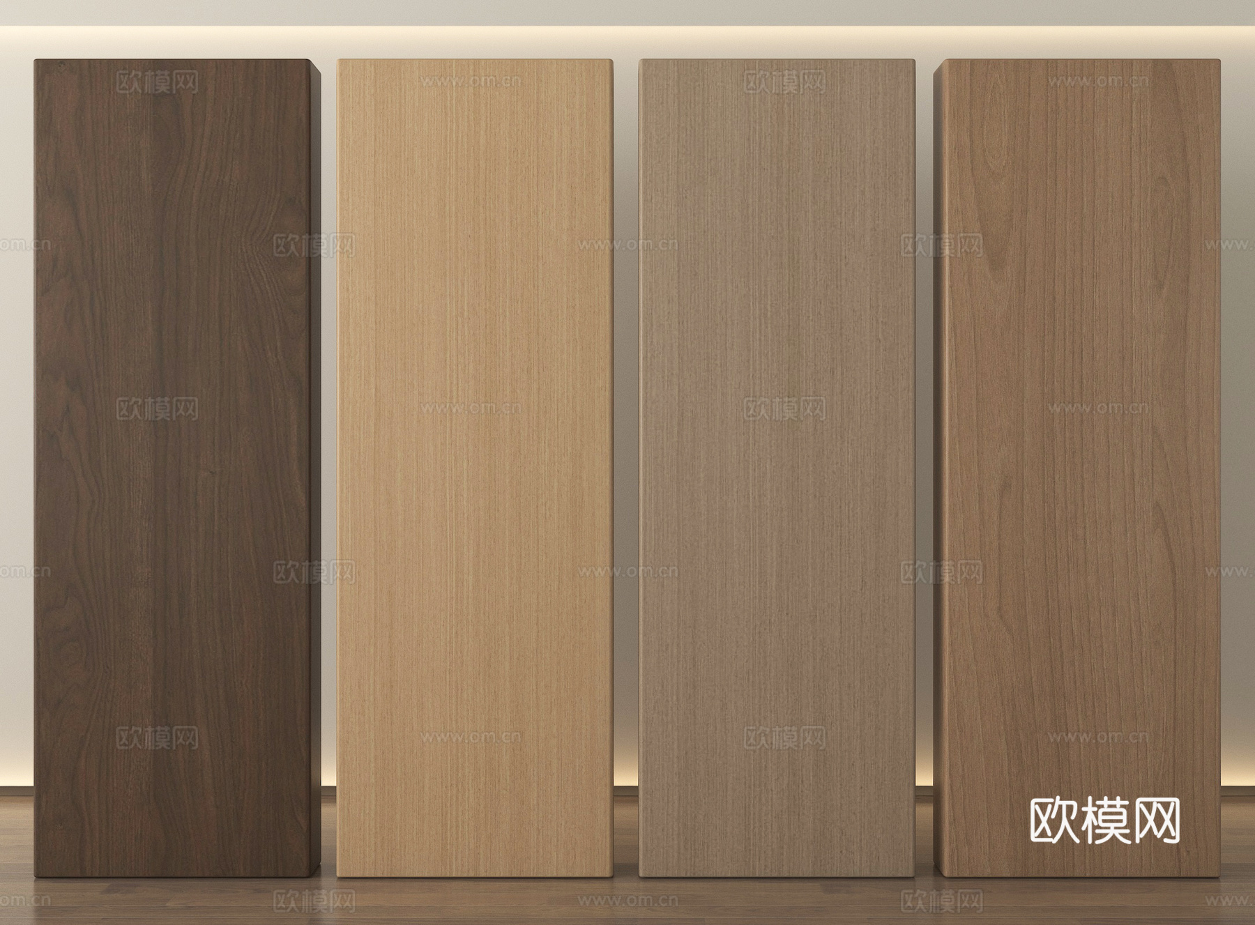 现代木饰面 木饰面护墙板 木饰面背景墙3d模型下载