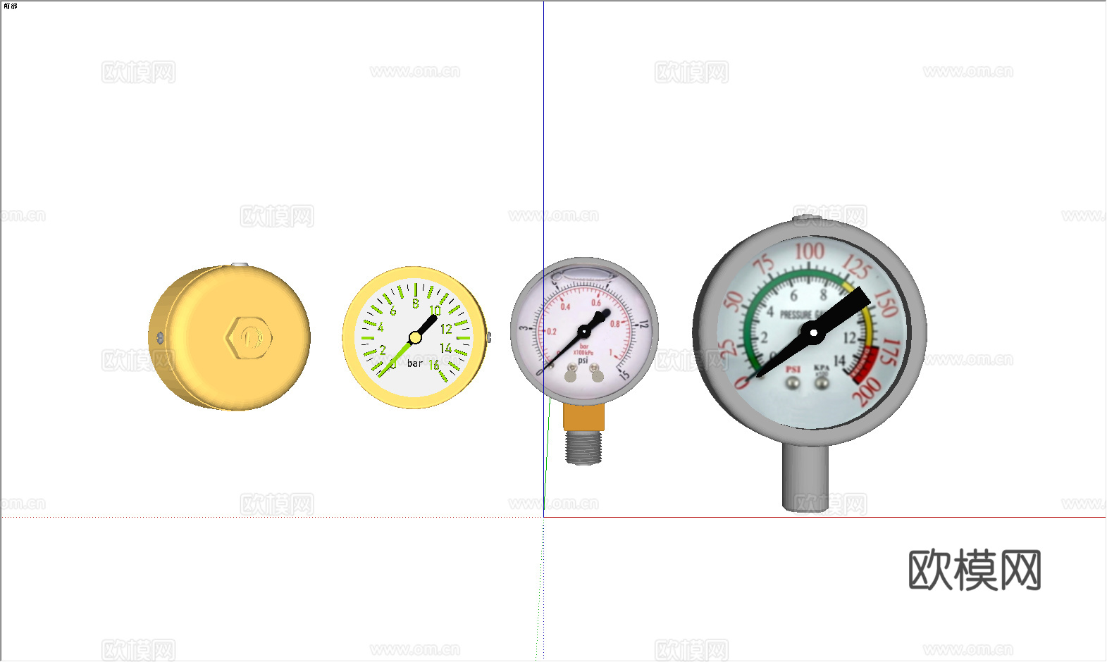 压力表五金su模型