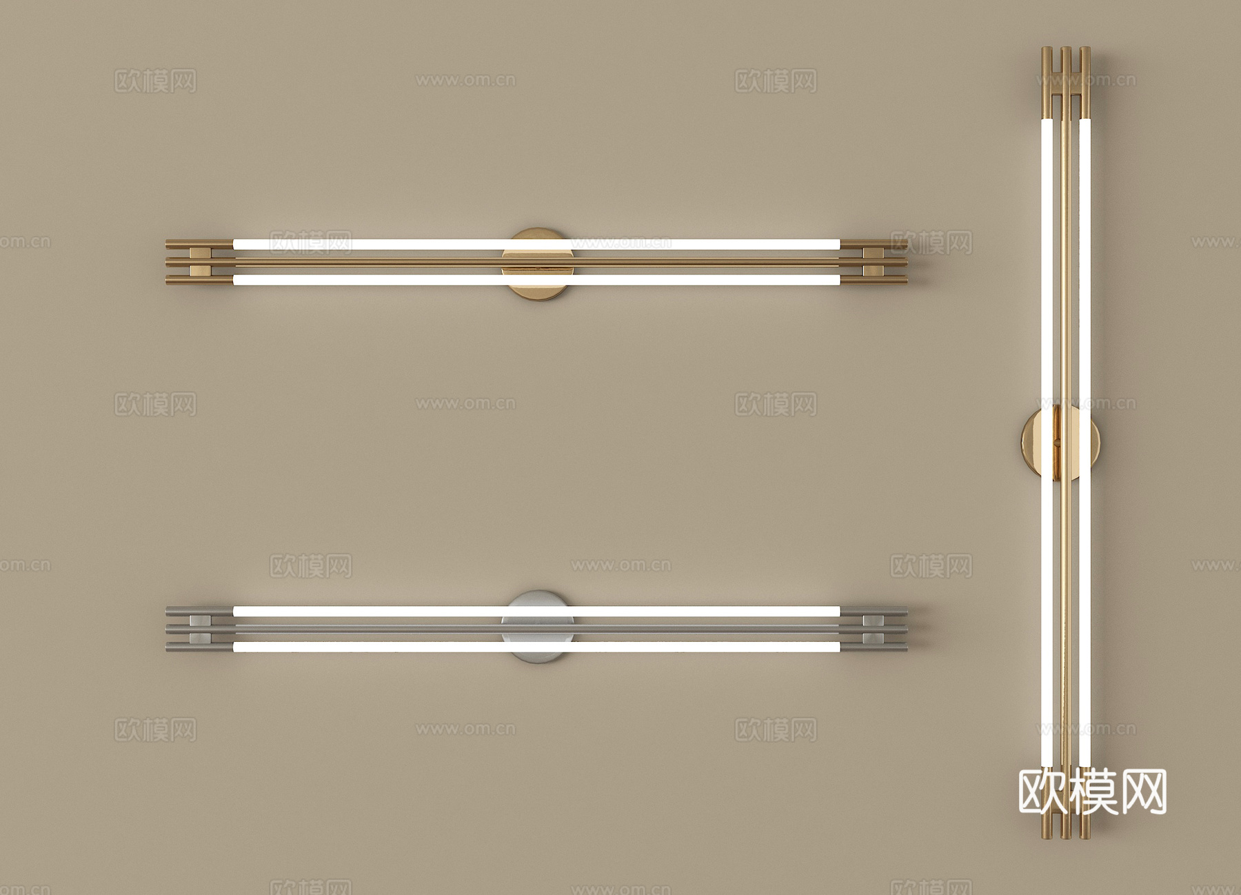 现代金属壁灯  长条壁灯su模型
