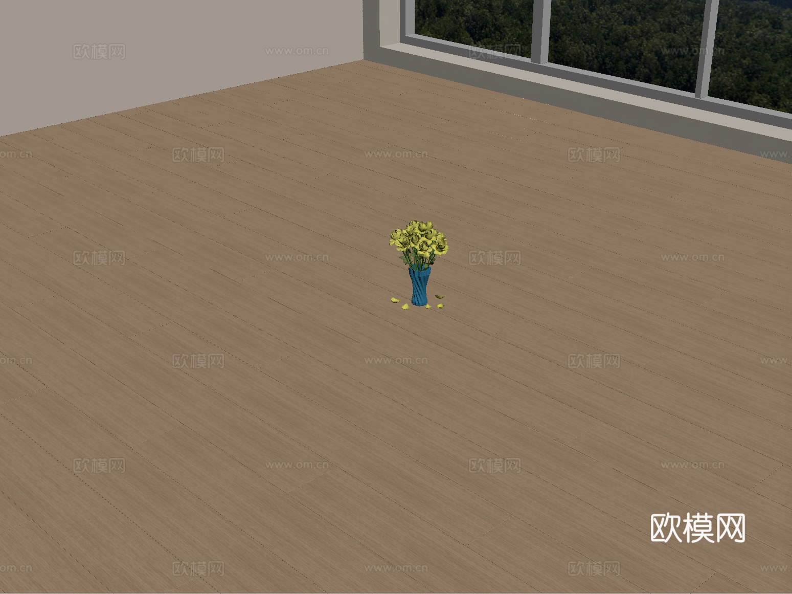 现代木地板 拼花木地板su模型