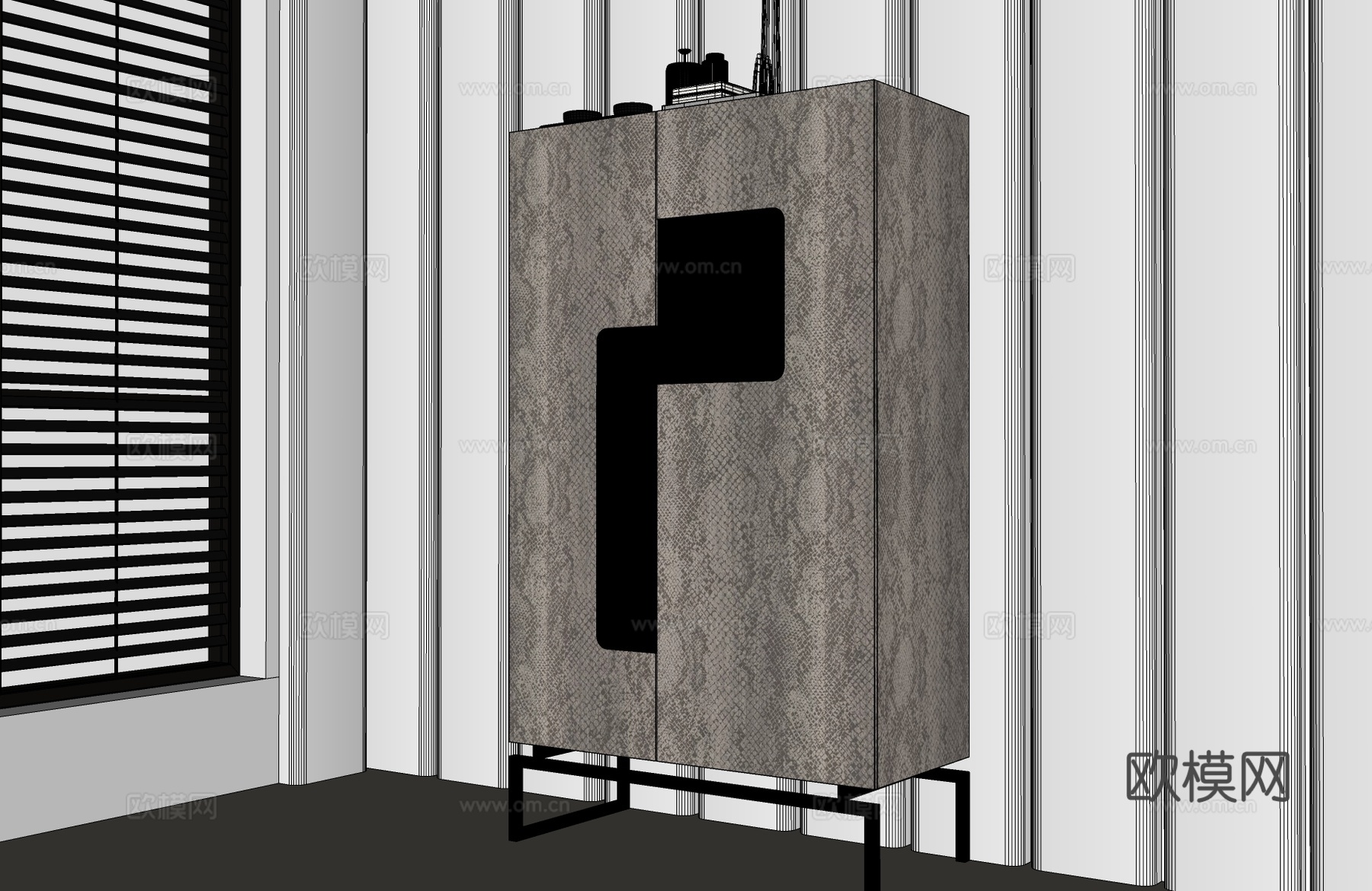 现代意式衣柜 意式衣柜 现代衣柜 意式轻奢衣柜su模型