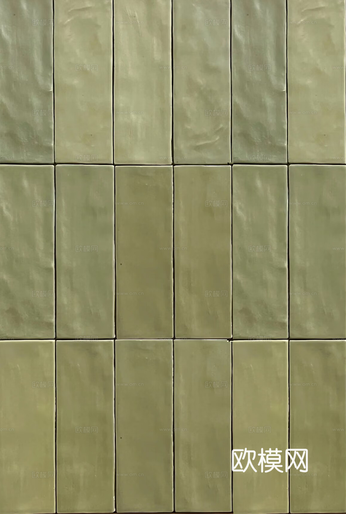 复古绿手工条形砖