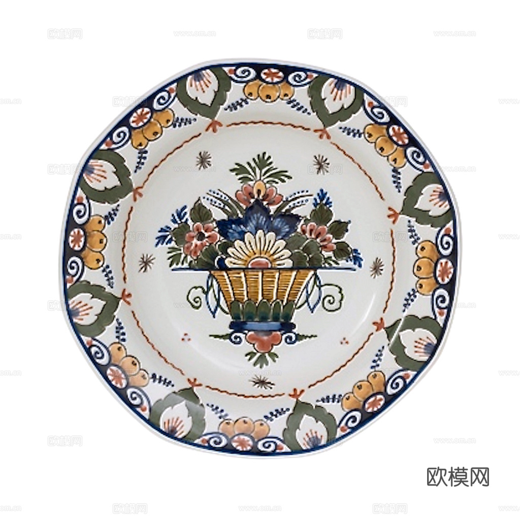 盘子 菜盘 餐盘 古典青花瓷瓷盘图案花纹 陶瓷瓷器花纹下载