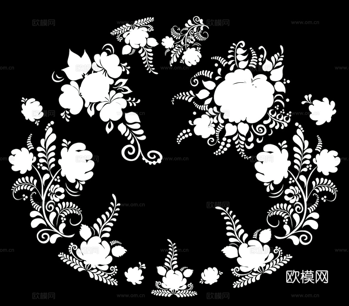 盘子 菜盘 餐盘 古典青花瓷瓷盘图案花纹 陶瓷瓷器花纹