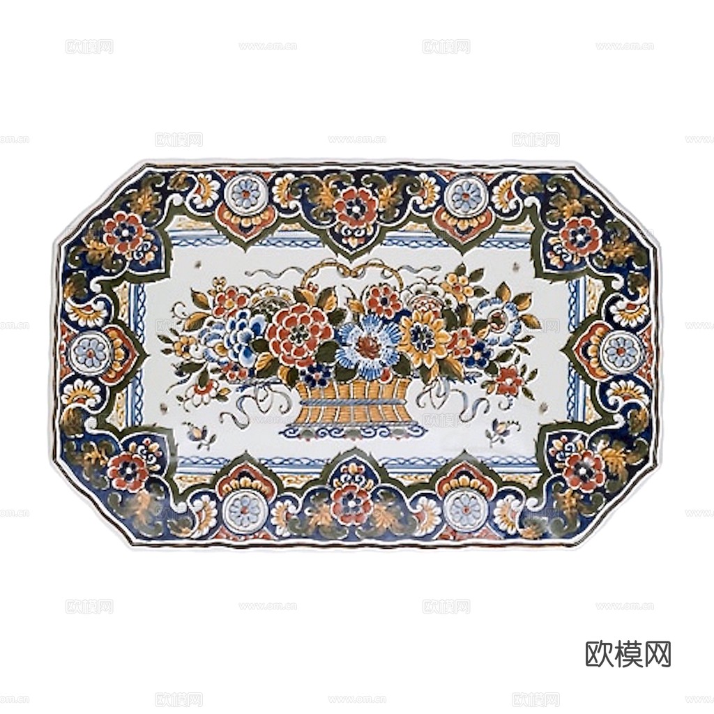 盘子 菜盘 餐盘 古典青花瓷瓷盘图案花纹 陶瓷瓷器花纹下载