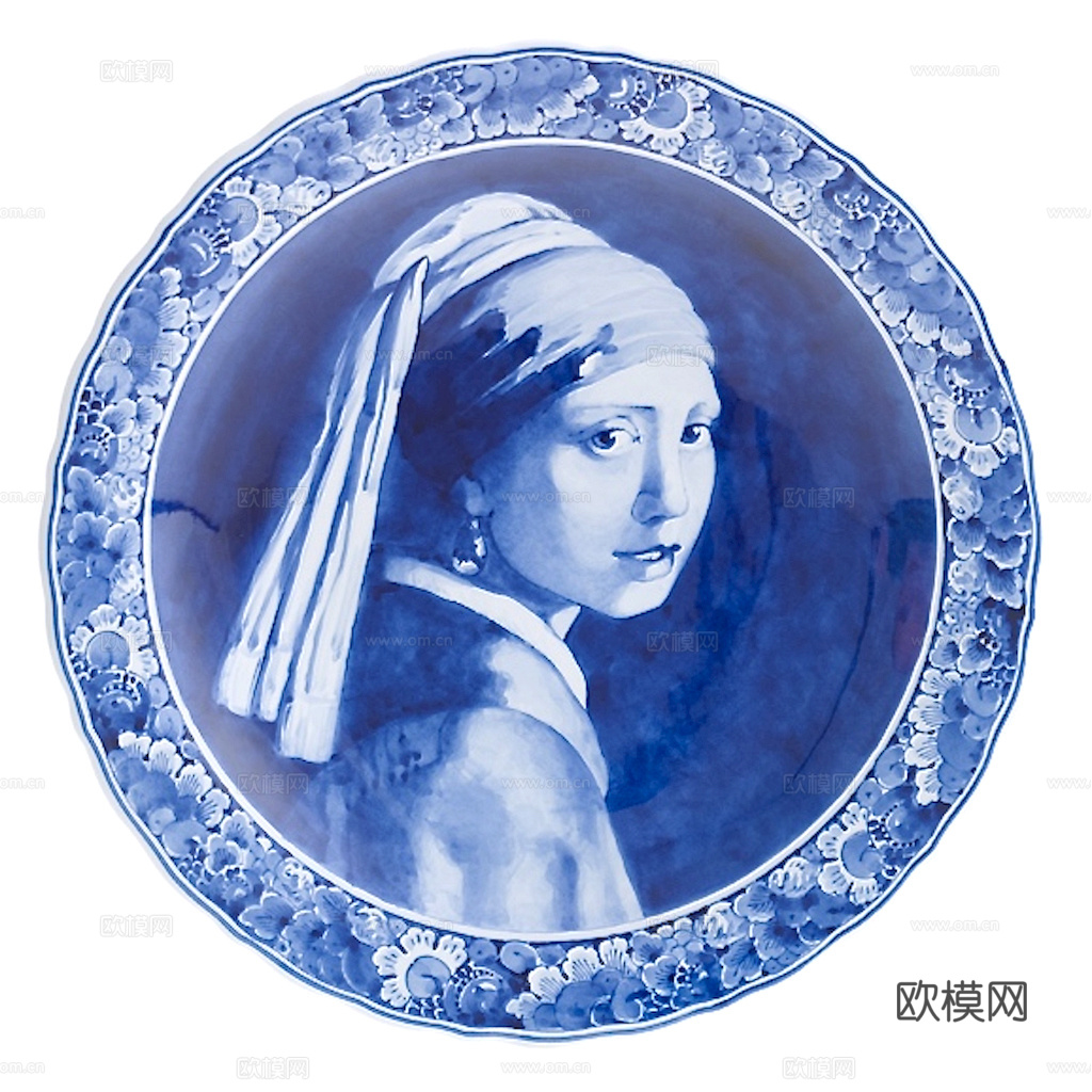 盘子 菜盘 餐盘 古典青花瓷瓷盘图案花纹 陶瓷瓷器花纹下载