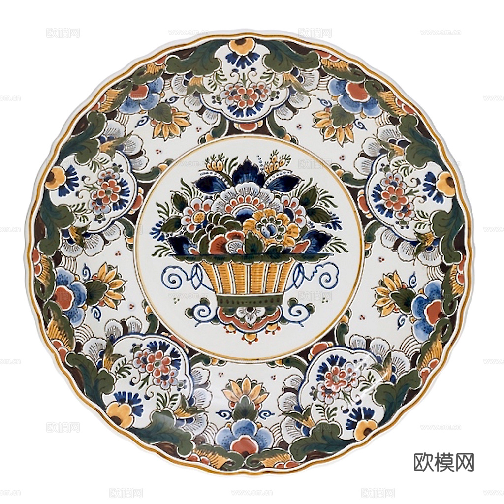 盘子 菜盘 餐盘 古典青花瓷瓷盘图案花纹 陶瓷瓷器花纹下载