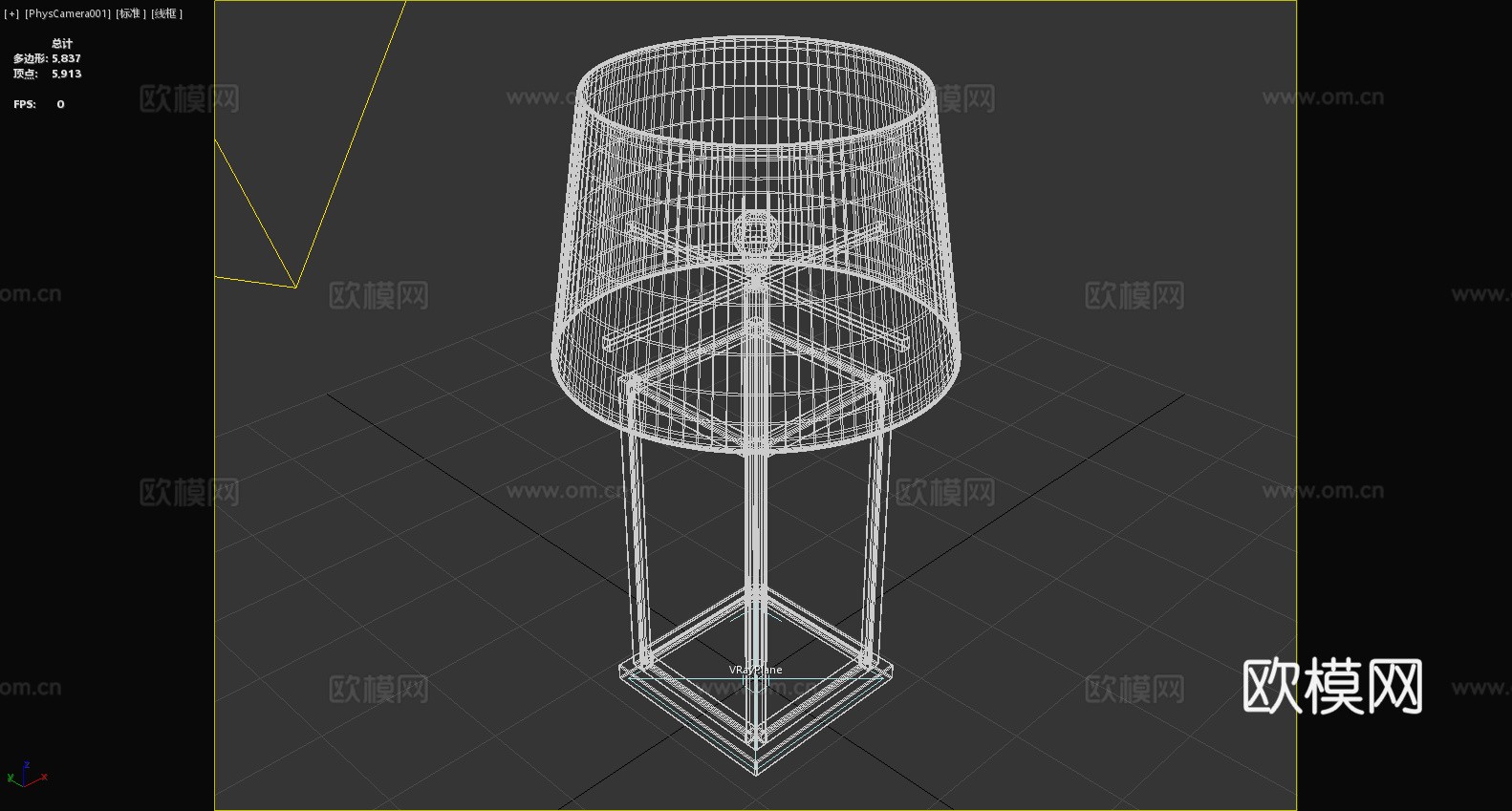 台灯 灯罩 金属底座 玻璃灯体 家居照明3d模型3d模型下载（渲染图6）