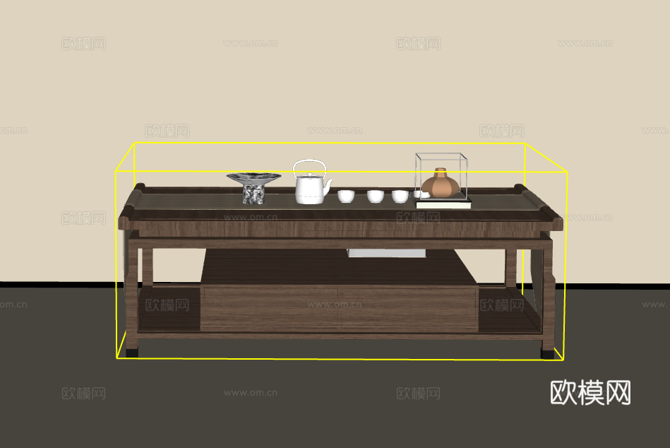 茶几su模型