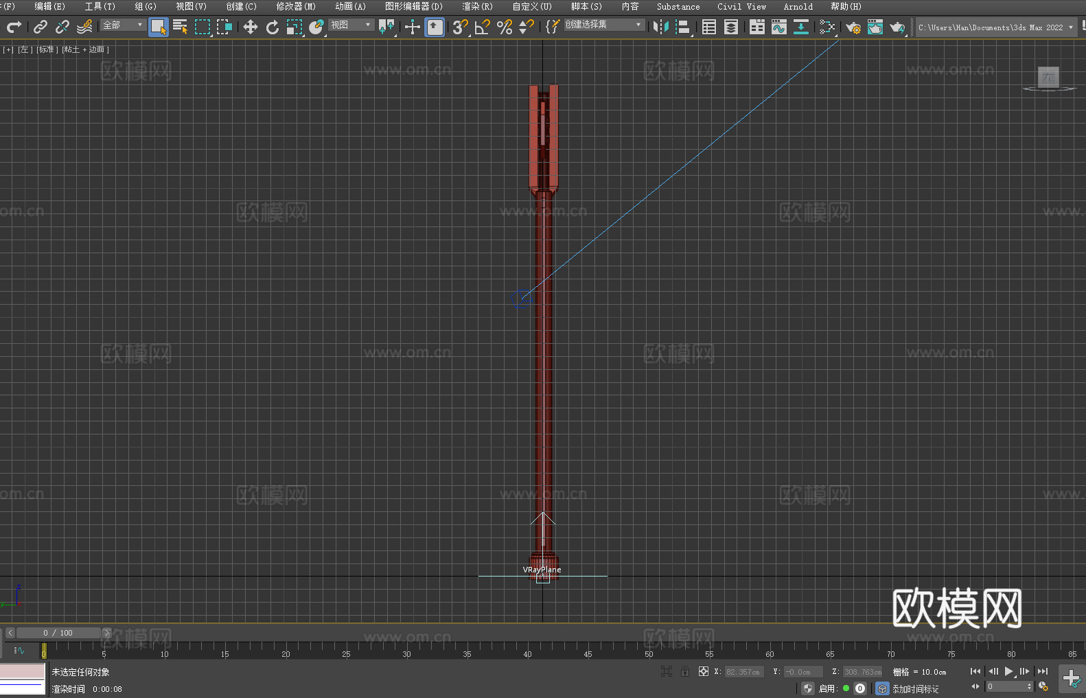 路牌 指示牌 金属支架 工业风 标识牌3d模型下载（渲染图4）
