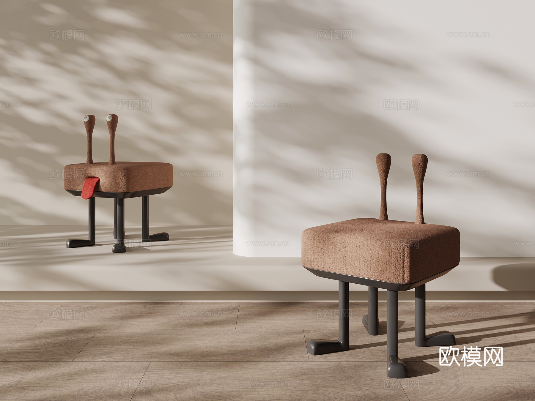 现代儿童椅 写字椅su模型