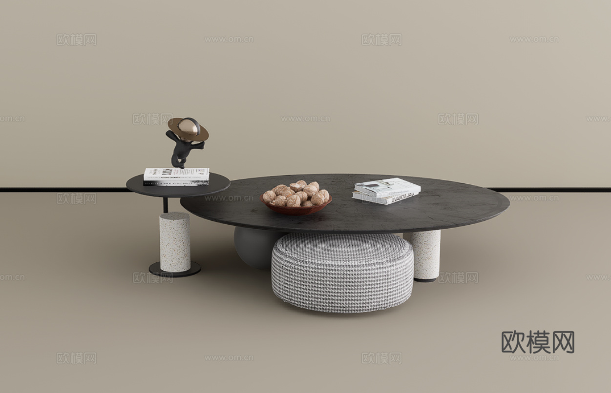 茶几su模型