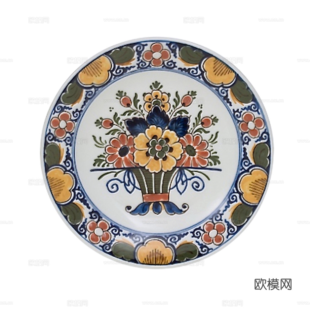 盘子 菜盘 餐盘 古典青花瓷瓷盘图案花纹 陶瓷瓷器花纹下载