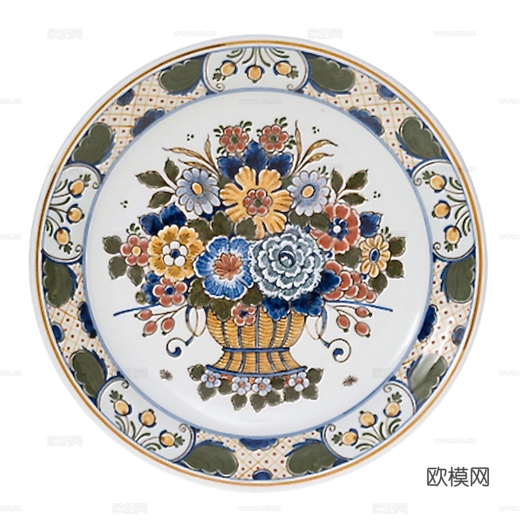 盘子 菜盘 餐盘 古典青花瓷瓷盘图案花纹 陶瓷瓷器花纹下载