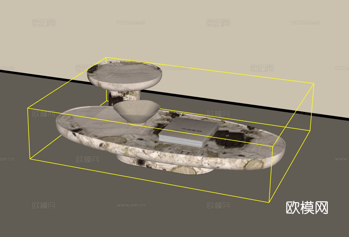 茶几su模型下载（渲染图2）