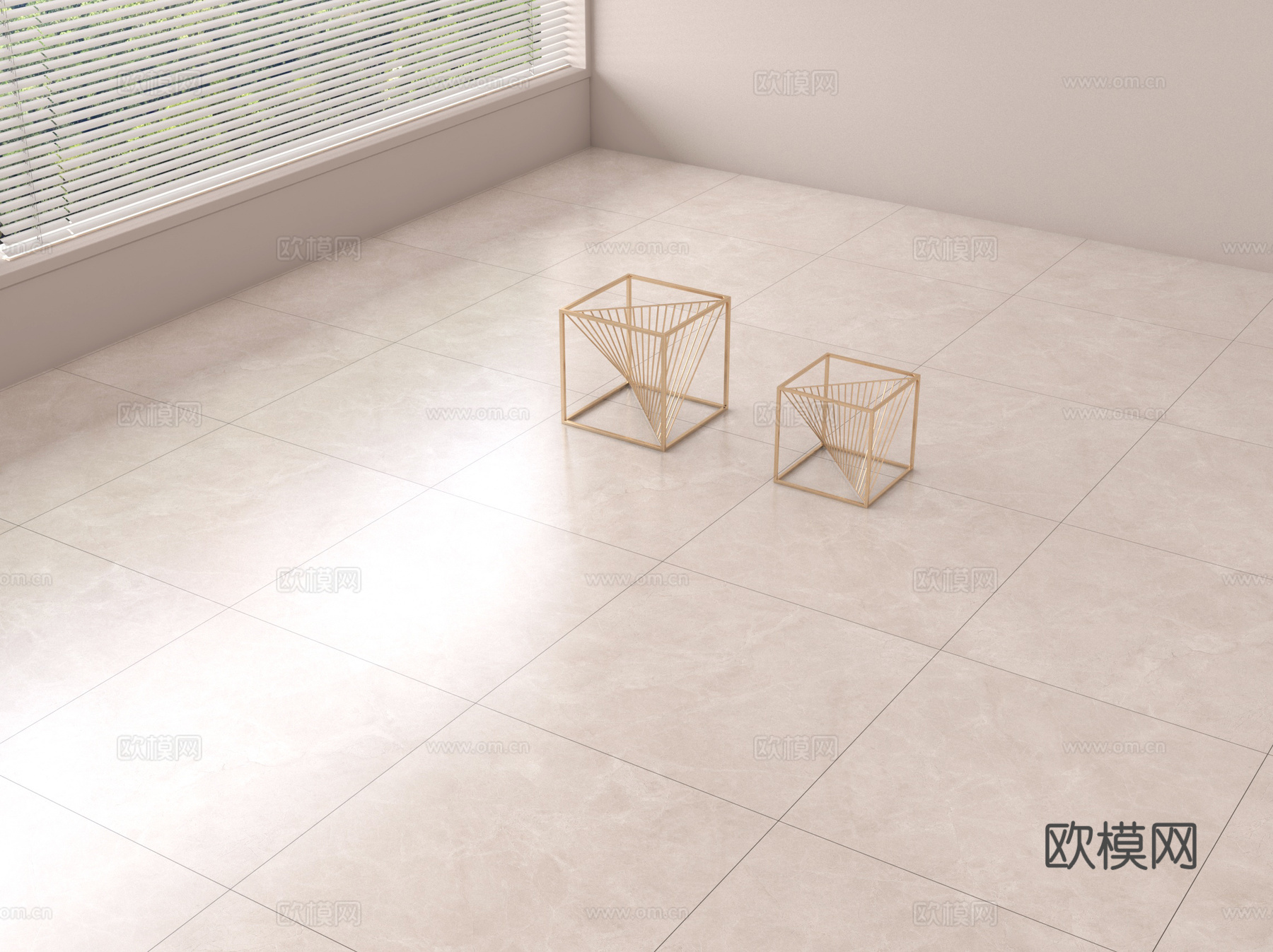 现代石材 地砖 米色砖 大理石亮光瓷砖3d模型下载