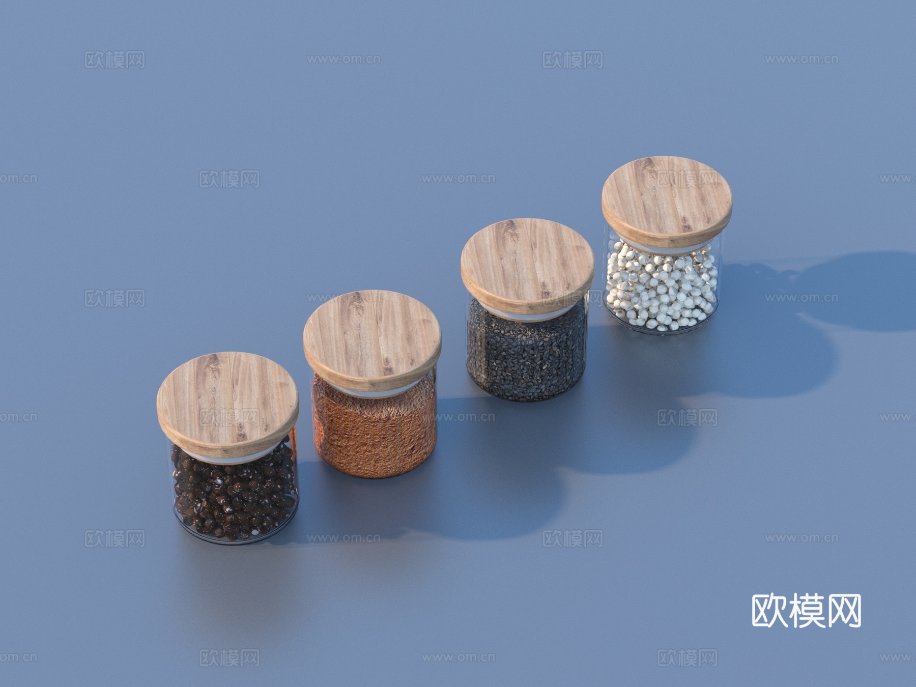 罐装零食 玻璃罐 休闲零食3d模型下载