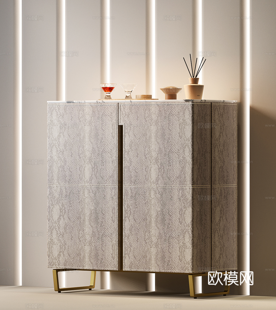 现代餐边柜 意式斗柜 现代边柜 意式玄关柜 现代意式边柜su模型