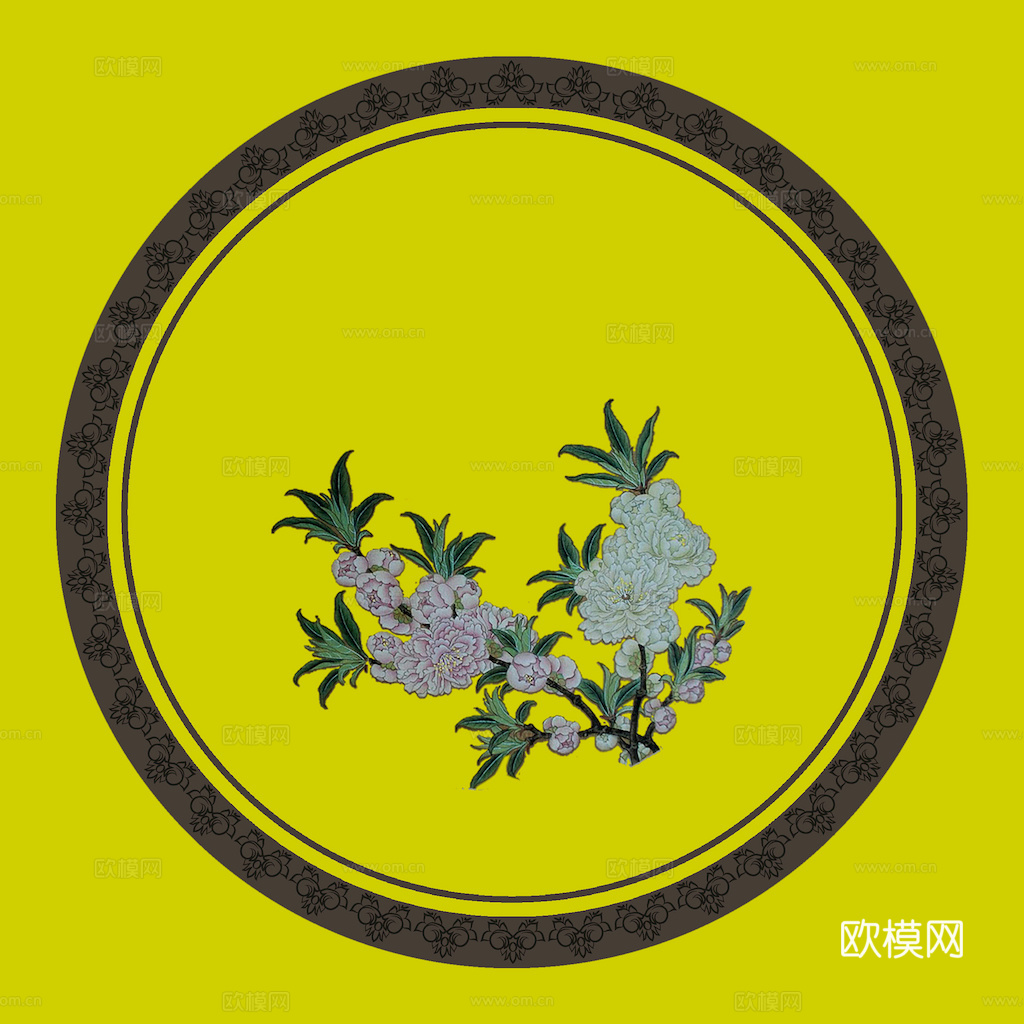 盘子 菜盘 餐盘 古典青花瓷瓷盘图案花纹 陶瓷瓷器花纹下载