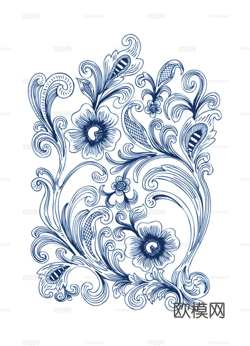 盘子 菜盘 餐盘 古典青花瓷瓷盘图案花纹 陶瓷瓷器花纹下载