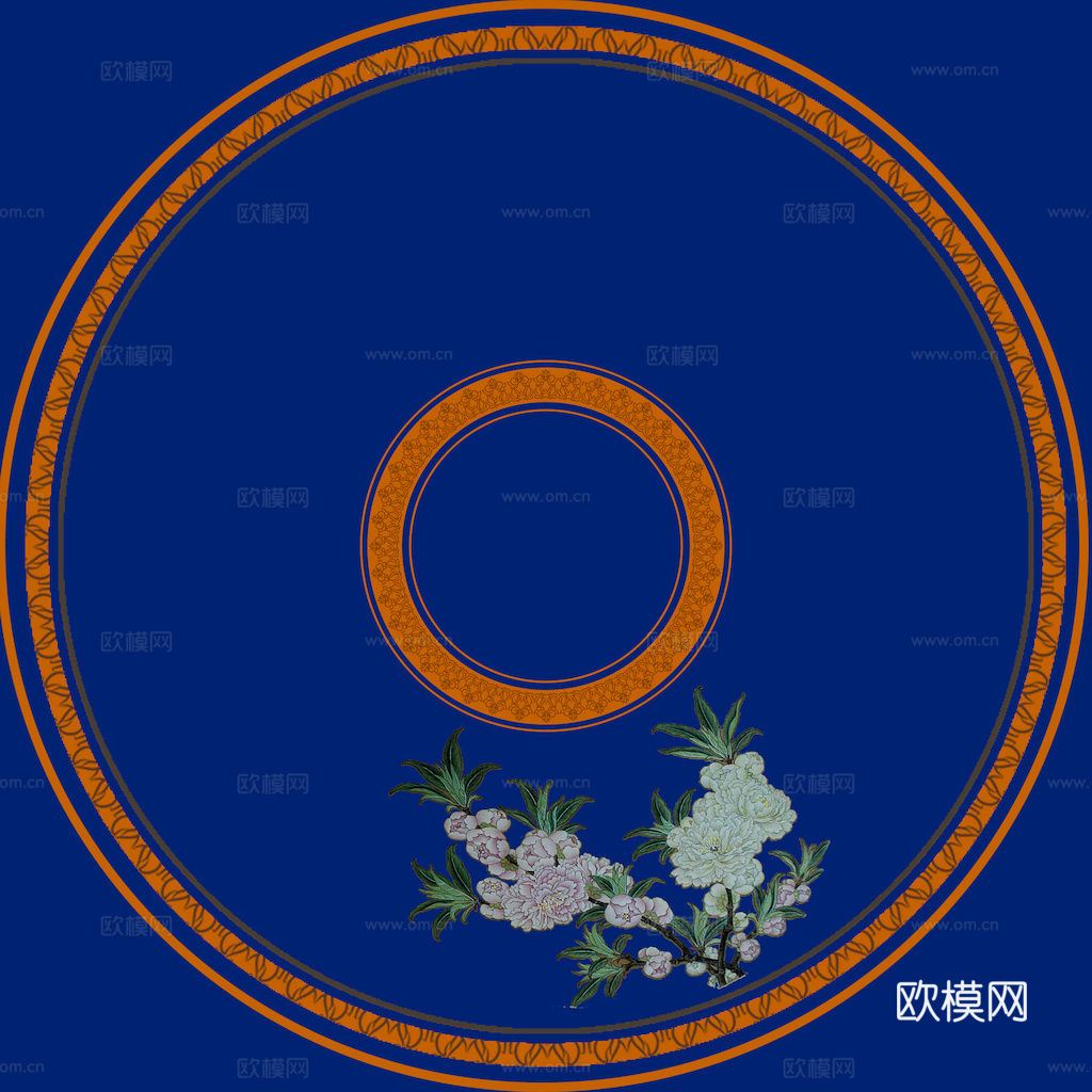 盘子 菜盘 餐盘 古典青花瓷瓷盘图案花纹 陶瓷瓷器花纹下载
