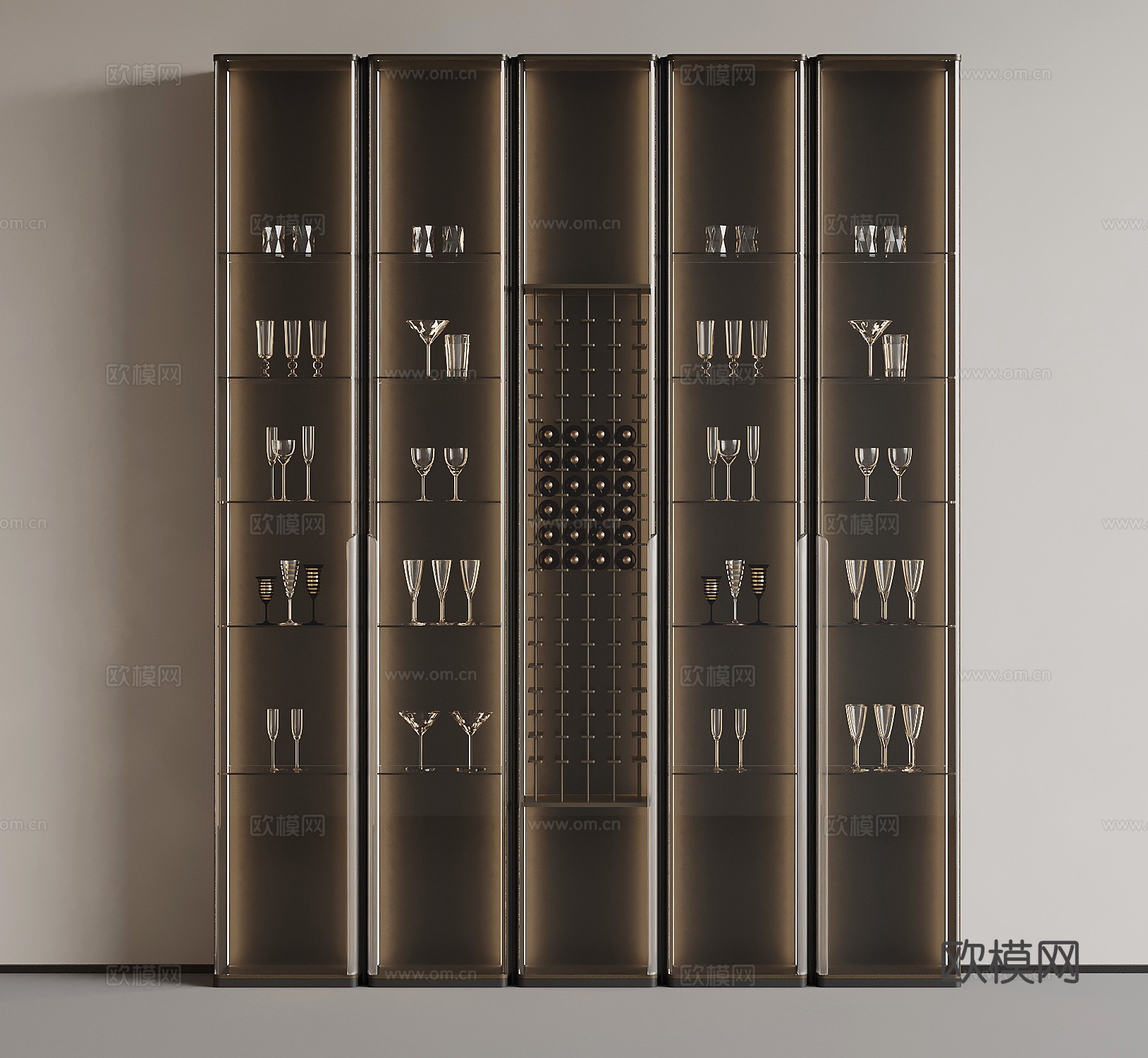 现代意式酒柜su模型