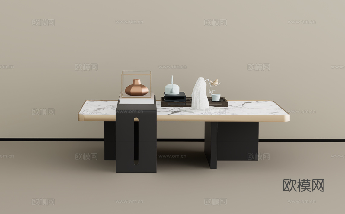 茶几su模型
