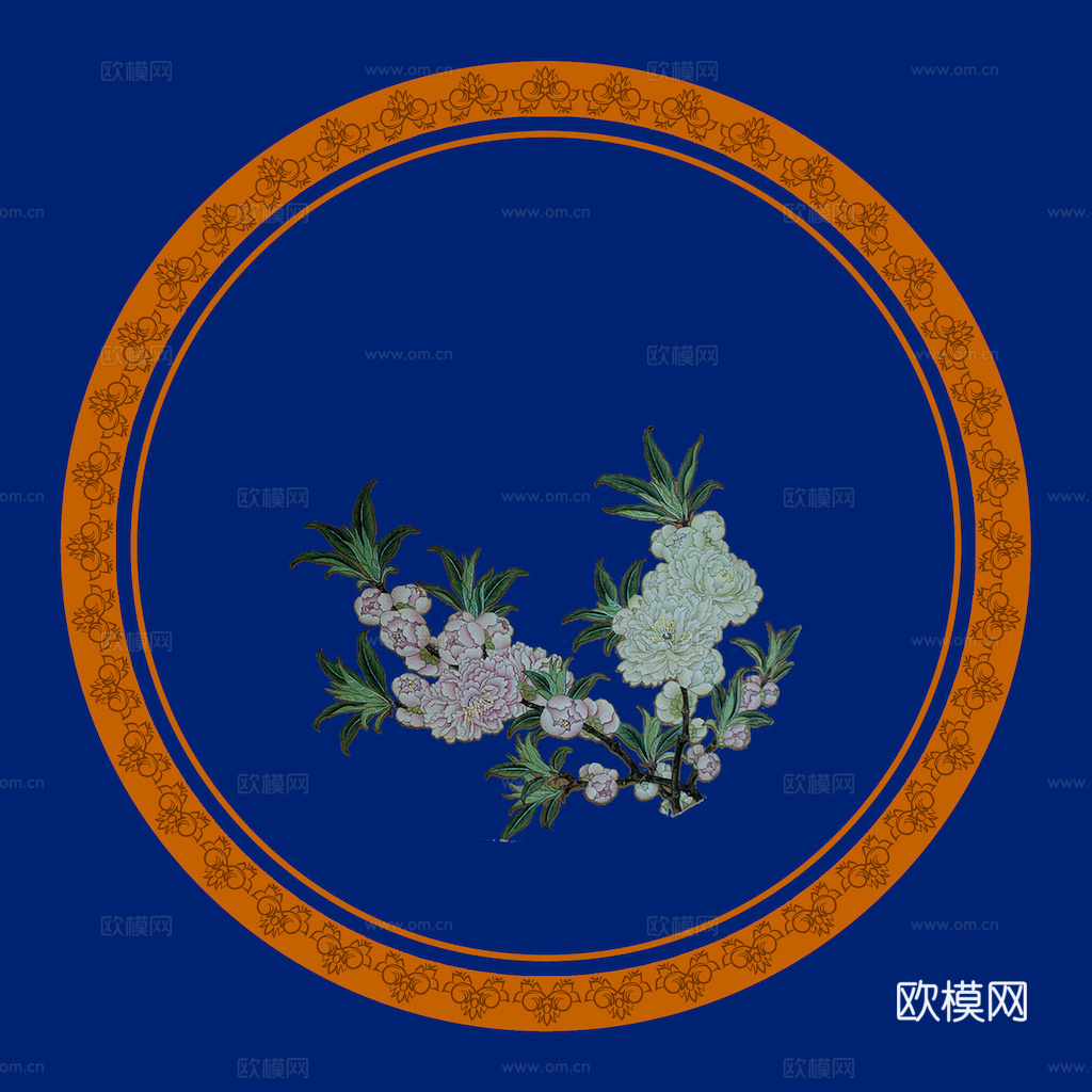 盘子 菜盘 餐盘 古典青花瓷瓷盘图案花纹 陶瓷瓷器花纹