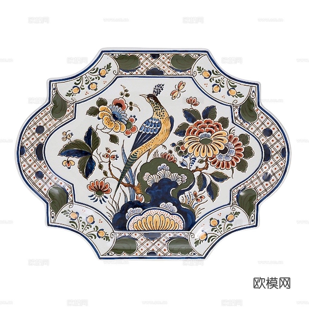 盘子 菜盘 餐盘 古典青花瓷瓷盘图案花纹 陶瓷瓷器花纹下载