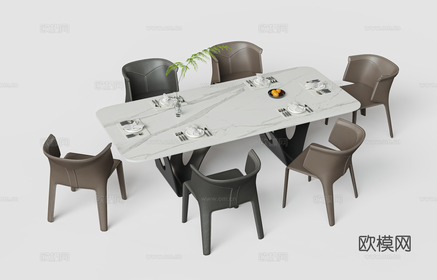 现代餐桌椅su模型