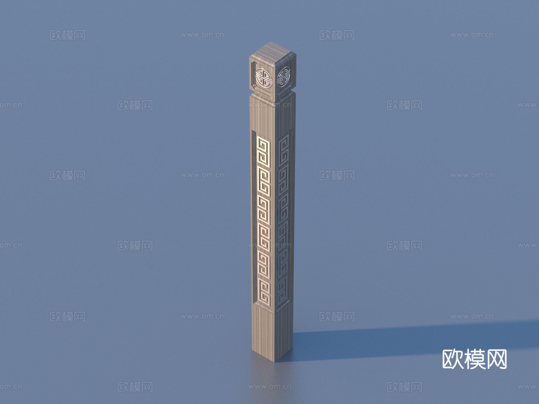 栏杆 实木柱 楼梯柱3d模型下载