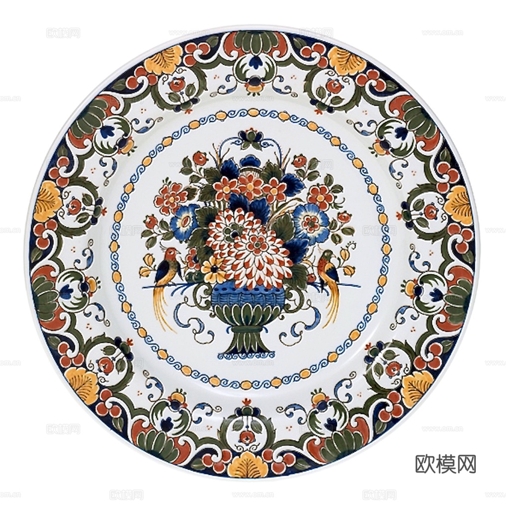 盘子 菜盘 餐盘 古典青花瓷瓷盘图案花纹 陶瓷瓷器花纹下载