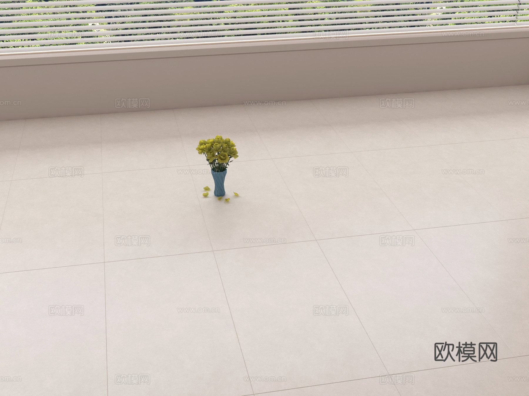 现代地砖 哑光砖 灰色地砖su模型