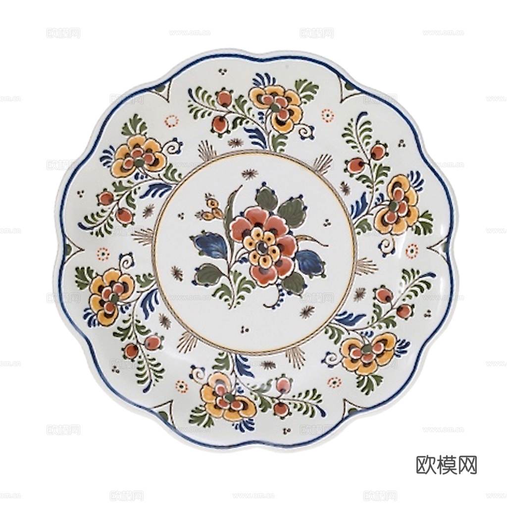 盘子 菜盘 餐盘 古典青花瓷瓷盘图案花纹 陶瓷瓷器花纹下载