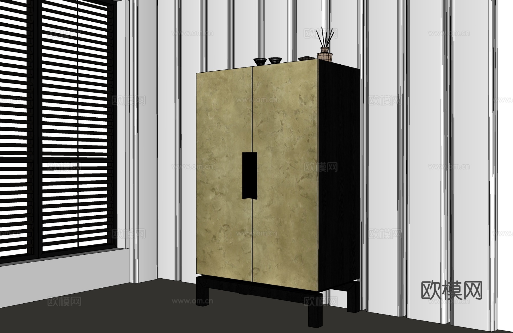 现代餐边柜 意式餐边柜 现代酒柜 意式酒柜 现代意式边柜su模型