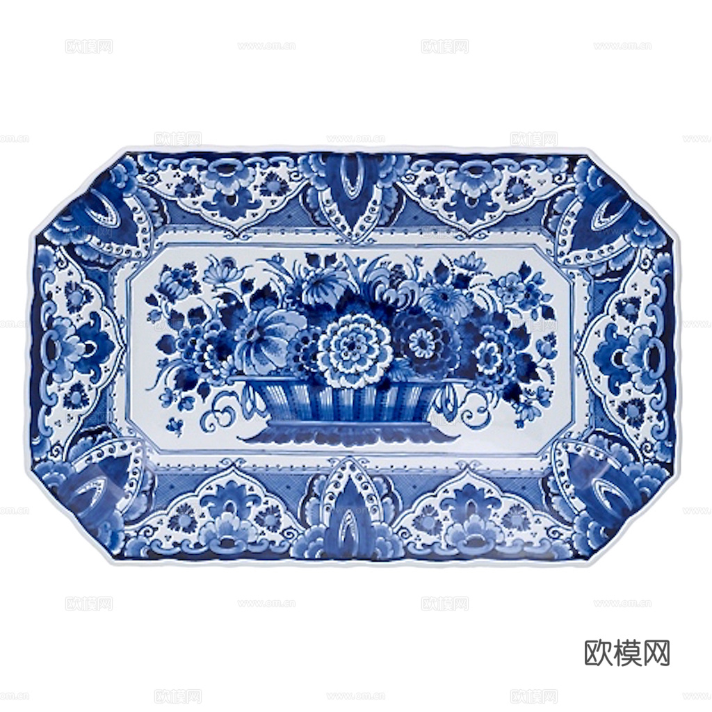 盘子 菜盘 餐盘 古典青花瓷瓷盘图案花纹 瓷器花纹下载