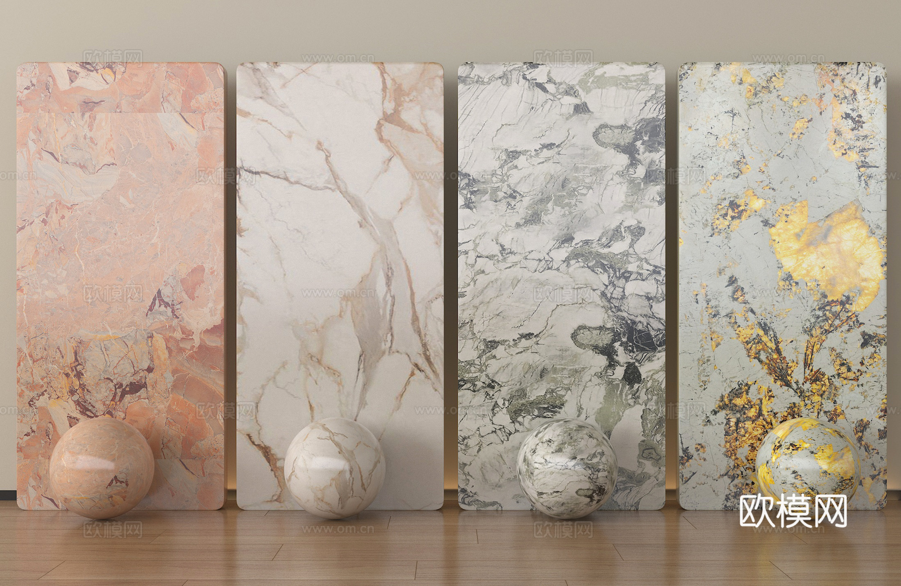 现代轻奢石材 大理石 岩板 护墙板 背景墙3d模型下载