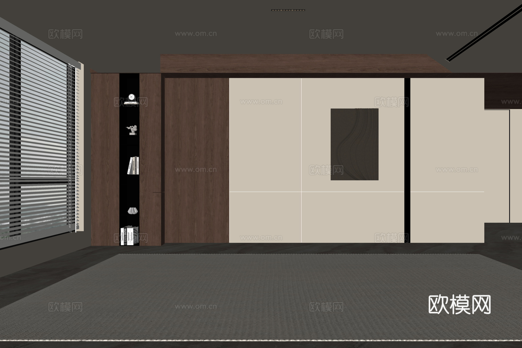 中古客厅 诧寂客厅 沙发背景墙 客厅背景墙su模型