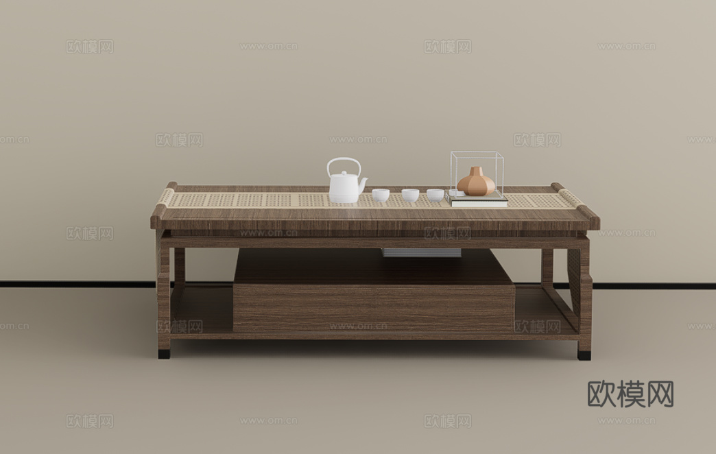 茶几su模型