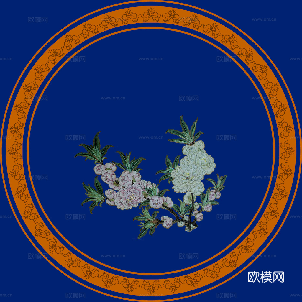 盘子 菜盘 餐盘 古典青花瓷瓷盘图案花纹 陶瓷瓷器花纹