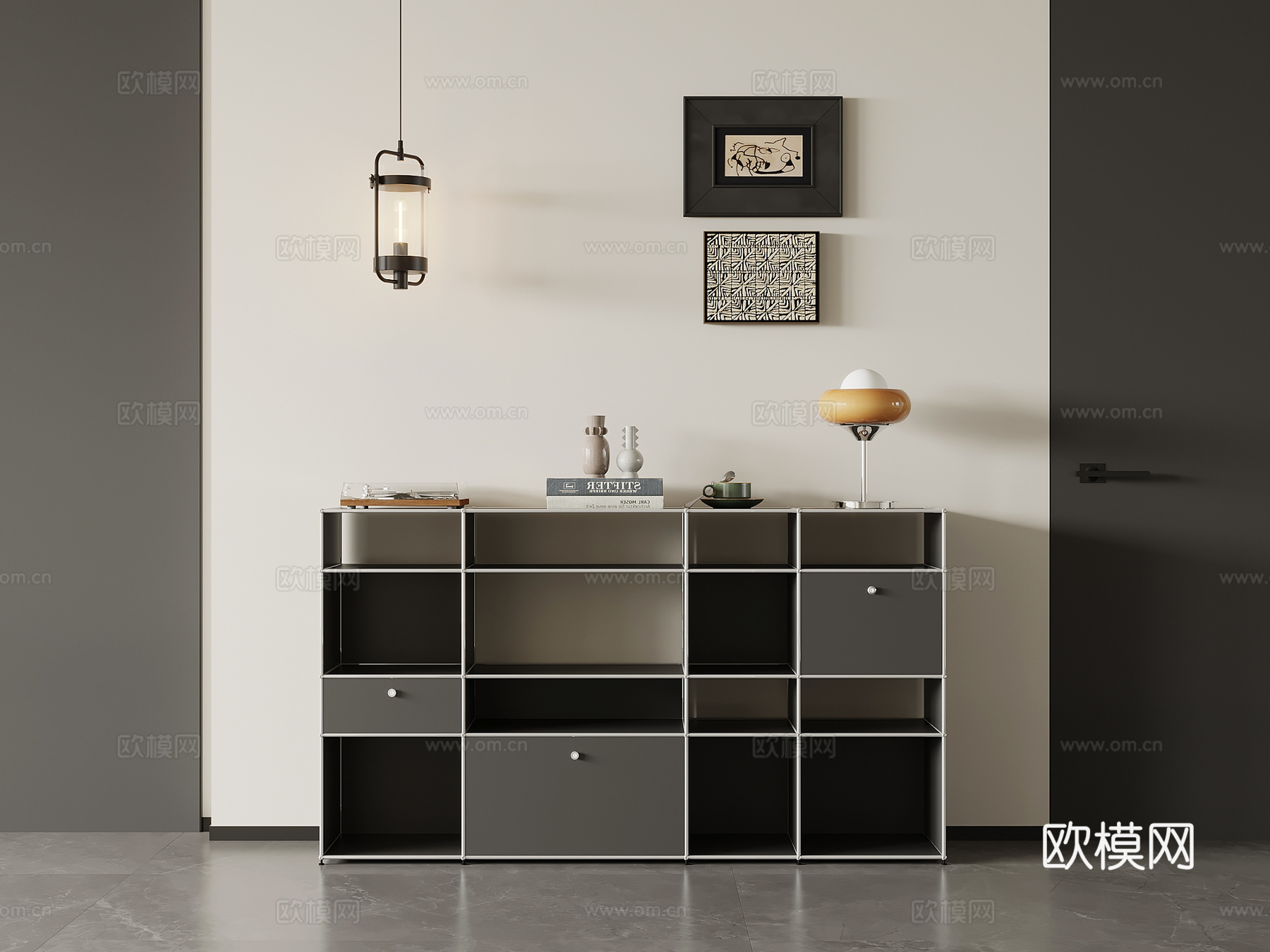 现代简约玄关柜 边柜su模型