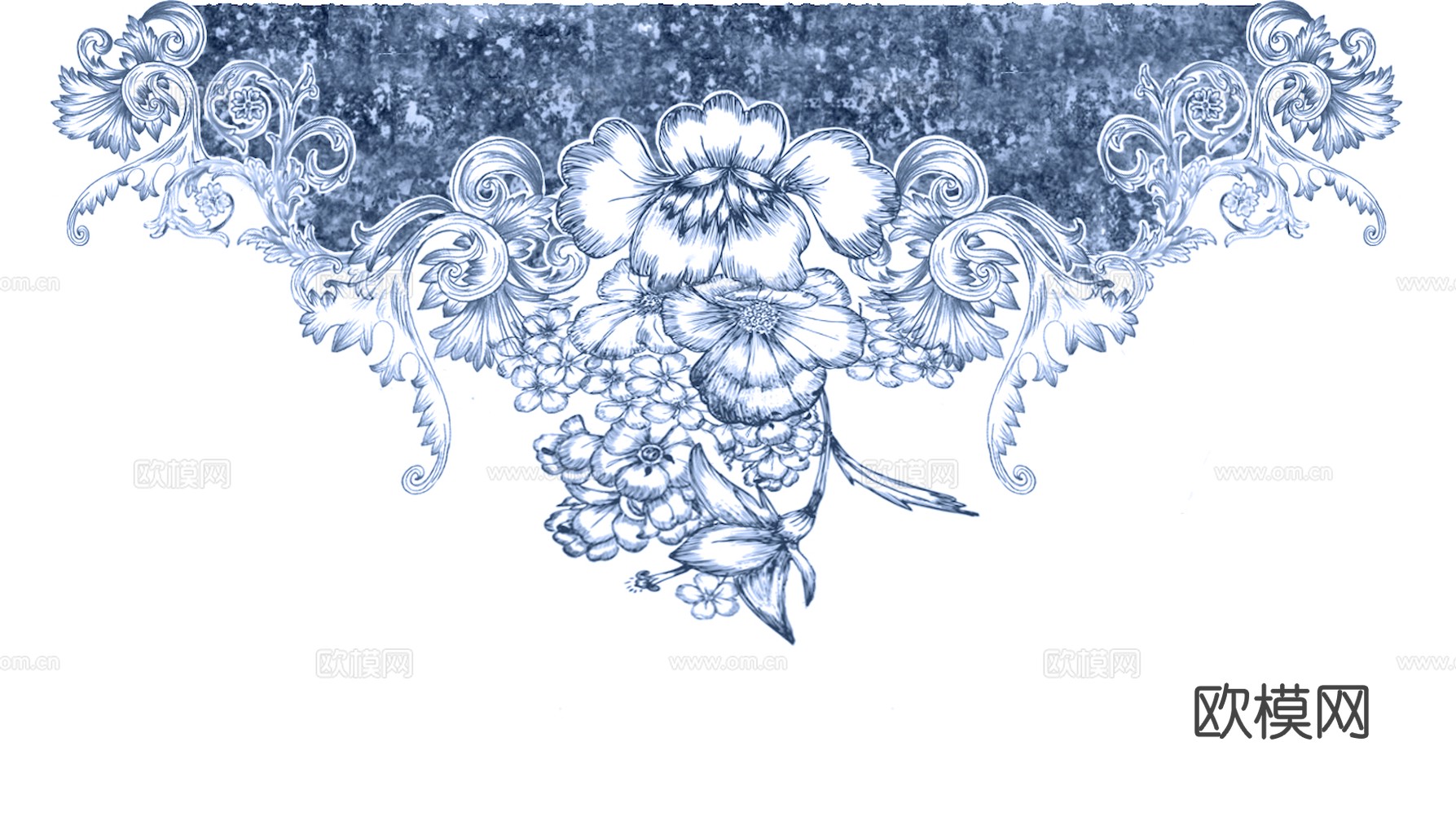 盘子 菜盘 餐盘 古典青花瓷瓷盘图案花纹 陶瓷瓷器花纹